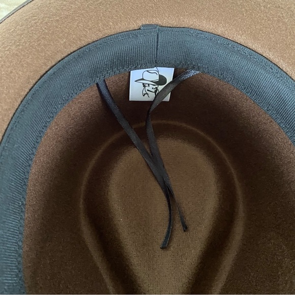 Men Women Hat Large Brown Fedora Felt Trilby Jazz Gatsby Panama Cap - Picture 10 of 10